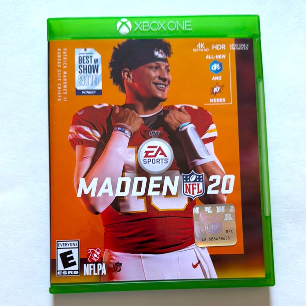 Madden NFL 20 Green and Orange Xbox Game